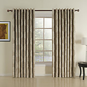 Classic Khaki Paisley Lined Curtains (Two Panels)