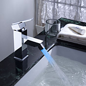 Sprinkle® by Lightinthebox - Color Changing LED Bathroom Sink Faucet - Chrome Finish