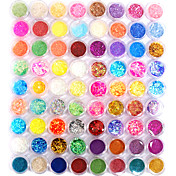 72 Colors Glitter Nail Art Decoration Combination