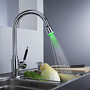 Sprinkle® by Lightinthebox - Solid Brass Kitchen Faucet with Color Changing LED Light