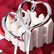 Classic Double Resin Hearts Wedding Cake Topper