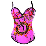 Cotton/Polyester With Lace/Flower Adjustable Straps Back Busk Closure Corsets Shapewear(More Colors)