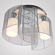 Modern Simple Designed Silver Flushmount with 2 Lights