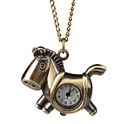 Pretty Alloy Horse Necklace Watch