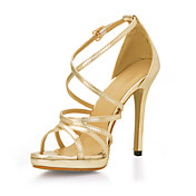 Elegant Leatherette Stiletto Heel Pumps With Buckle Party/Evening Shoes