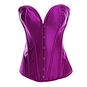 Satin with Stripes Strapless Front Busk Closure Corsets Shapewear(More Colors)
