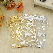 Heart Design Favor Bags With Ribbon - Set of 12 (More Colors)