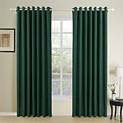 (One Panel) Grommet Top Solid Matte Casual Energy Saving Curtain 