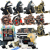 9 Guns Tattoo Kit with LCD Power and 40 Color Ink + Freeshipping