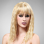 Capless Long High Quality Synthetic Nature Look Light Blonde Curly Hair Wig