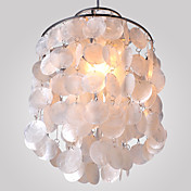 Mini White Shell Pendant Chandelier (Chrome Finish)