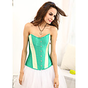 Viscose With Stripe Strapless Front Busk Closure Corsets Shapewear(More Colors)