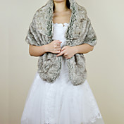 Elegant Faux Fox Fur Party/Evening Shawl/Wrap
