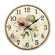 Country Floral Wall Clock