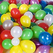 Solid Color Round Ballon - Set of 100(Mixed Color)