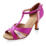 Satin/Sparkling Glitter Upper Latin Dance Shoes Ballroom Shoes for Women More Colors