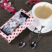Silver Teacups Spoon Set Wedding Favor