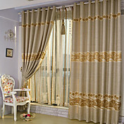 Jacquard Floral Polyester Energy Saving Curtain Panel