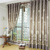 (One Panel) Jacquard Dandelion Polyester Energy Saving Curtain 