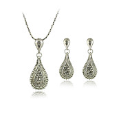 Gorgeous Alloy With Rhinestone Women's Jewelry Set Including Necklace, Earrings