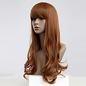 Capless Long Golden Blonde Wavy Synthetic Wigs