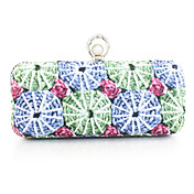 Gorgeous PU with Floral Print Evening Handbag/Clutches(More Colors)