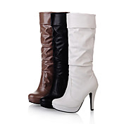 Elegant Leatherette Stiletto Heel Mid-Calf Boots Party / Evening Shoes (More Colors)