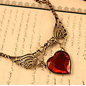 Women's Vintage Heart Wing Necklace