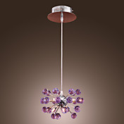 K9 Crystal Chandelier with 6 Lights in Purple