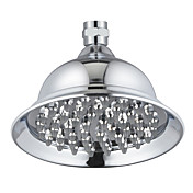 Contemporary 6 Inch Chrome Finish Brass Rainfall Shower Head