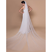 Two-tier Cathedral Wedding Veils With Cut Edge (More Colors)
