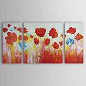 Hand-painted Oil Painting Foloral Oversized Wide Set of 3