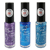 3PCS BK Multi-Color Nail Art Twinkle Decorative Polish(10ml)