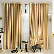 (One Pair) Stone Pattern Embossed Energy Saving Curtain 