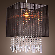 Stylish Pendant Light with Black Fabric Shade