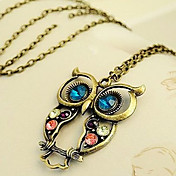  Women's Vintage Owl Pendant Necklace  