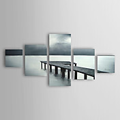 Hand-painted Landscape Oil Painting with Stretched Frame - Set of 5