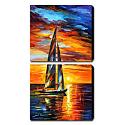 Hand Painted Oil Painting Landscape Set of 2 1211-LS0073
