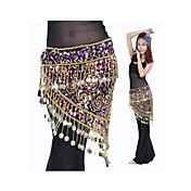 Polyester With Beading And 150 Coins Performance Dance Belt For Ladies