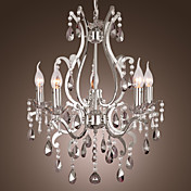 Crystal Chandelier with 5 Lights in Metal