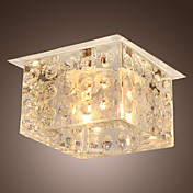 Crystal Semi Flush Mount with 1 Light in Cubic Shape