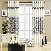 (One Panel) Energy Saving Modern Geometic Print Curtain 