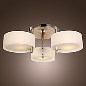 Acrylic Chandelier with 3 lights (Chrome Finish)
