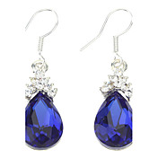Blue Water-drop Shape Earrings
