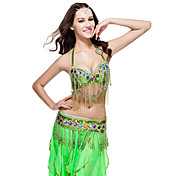 Performance Dancewear Belly Top And Belt Polyester With Sequined Style