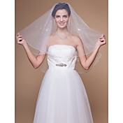 One-tier Elbow Wedding Veils With Finished/Pencil Edge (More Colors)