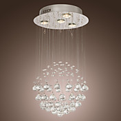 K9 Crystal Chandelier with 4 Lights in Globe Shape