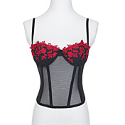 Sexy Lace with Red Flowers Special Occasion Corset