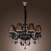 Black Crystal Chandelier with 8 Lights