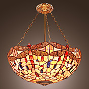 22 Inch Tiffany-style Dragonfly Pattern Natural shell Material Inverted Pendant Light  (0835-D8027)
